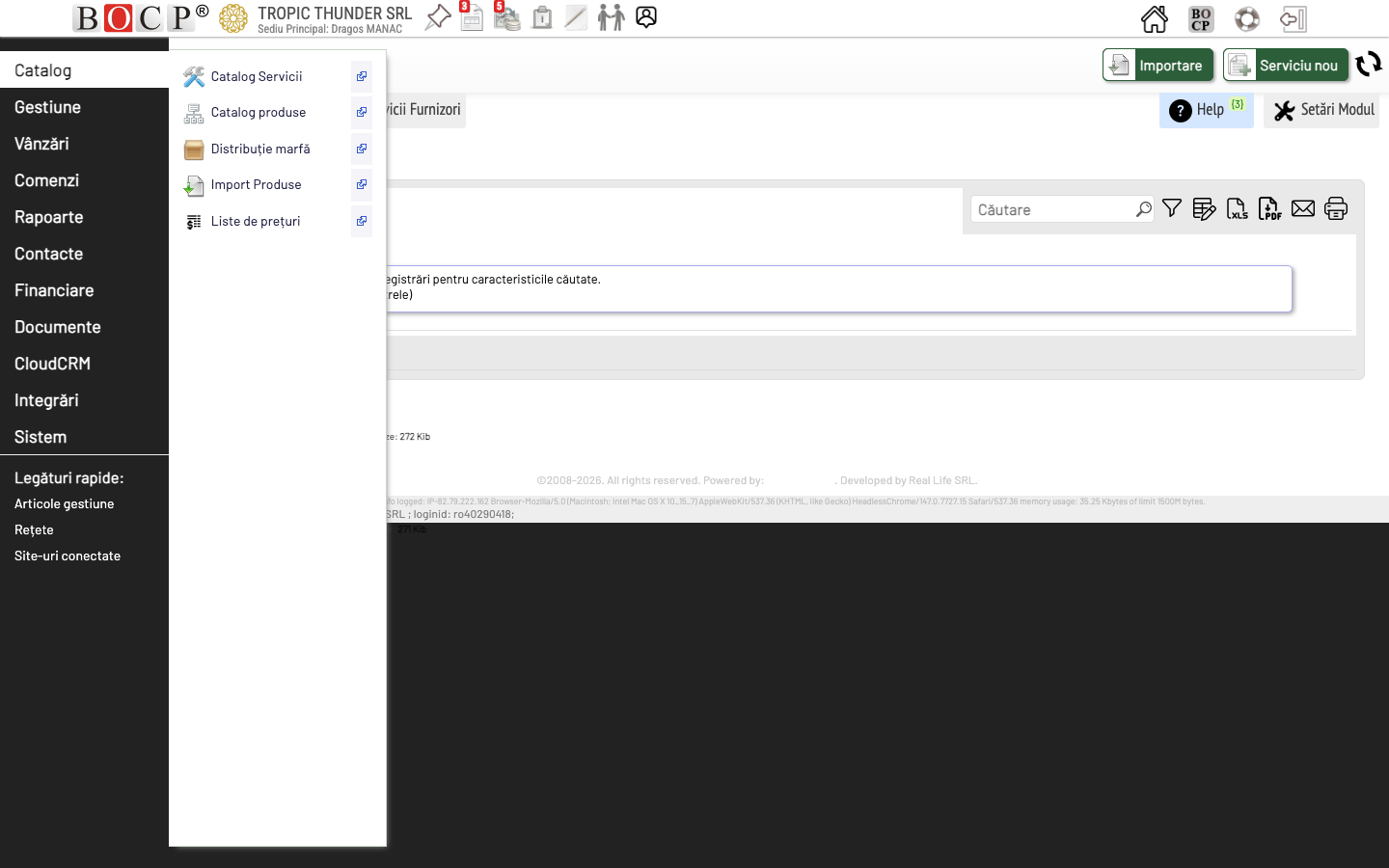 Catalog Servicii - URL identic