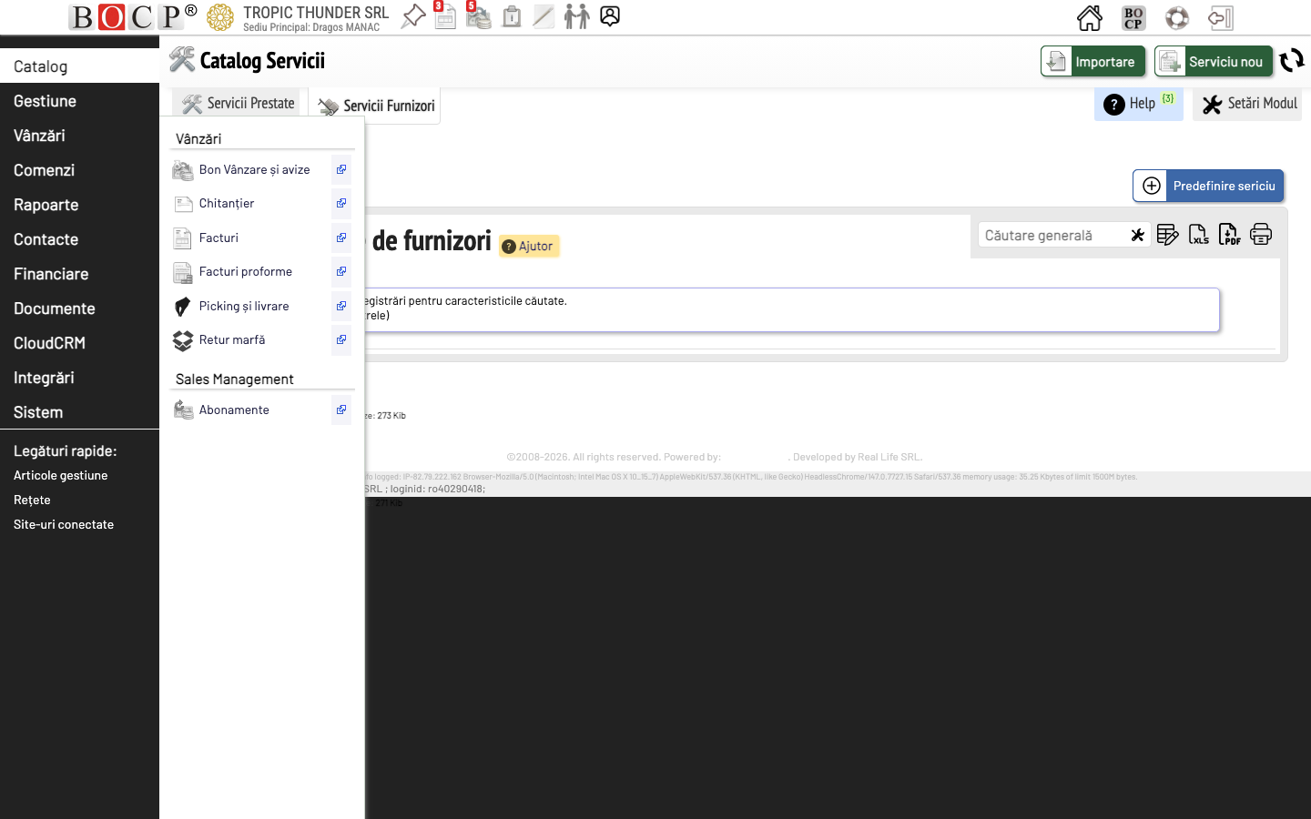 Servicii Furnizori - URL identic